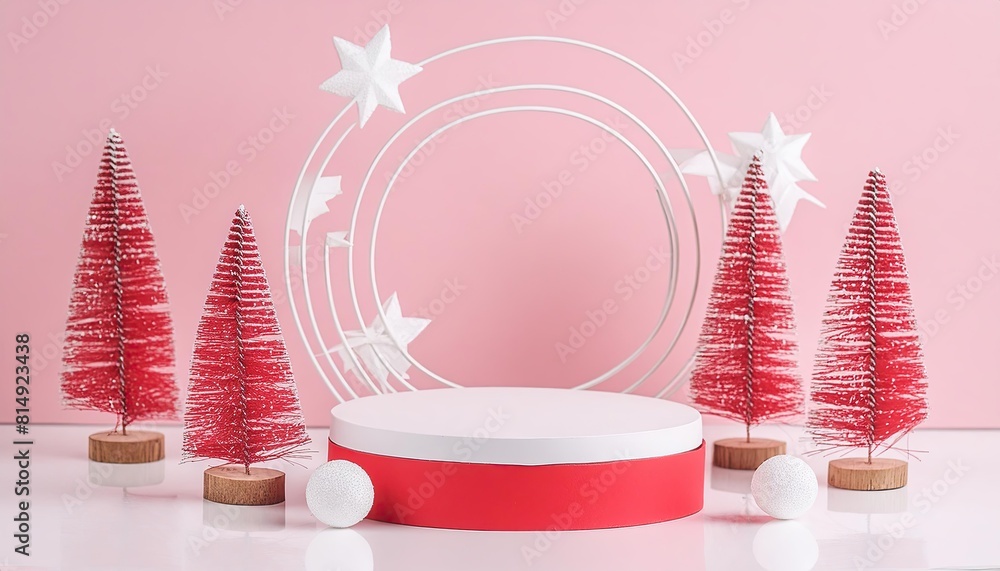 Poster display product podium and element merry christmas to display product or podium empty to display pro