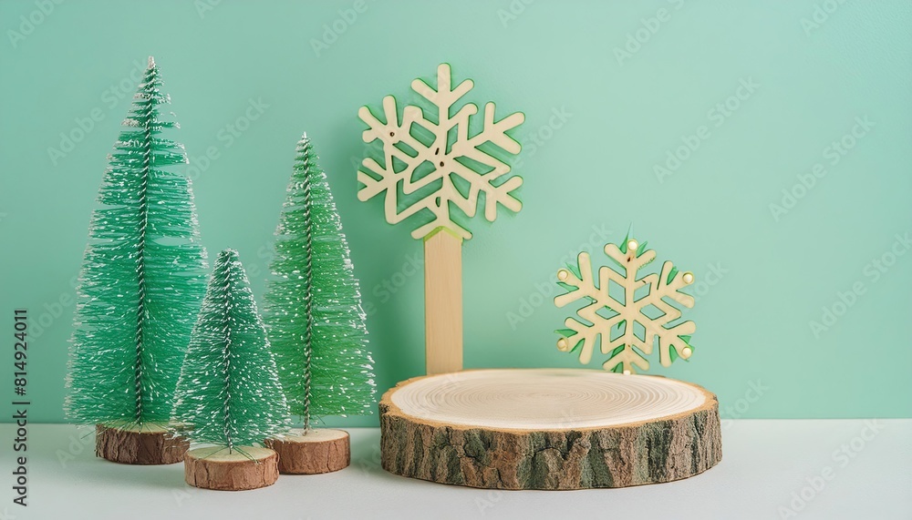 Poster display product podium and element merry christmas to display product or podium empty to display pro