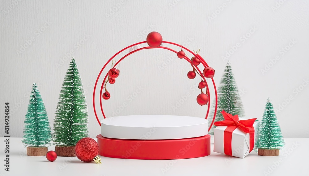 Poster display product podium and element merry christmas to display product or podium empty to display pro