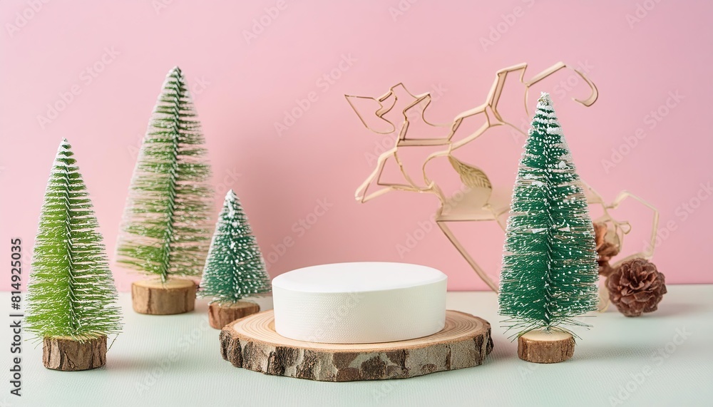 Poster display product podium and element merry christmas to display product or podium empty to display pro