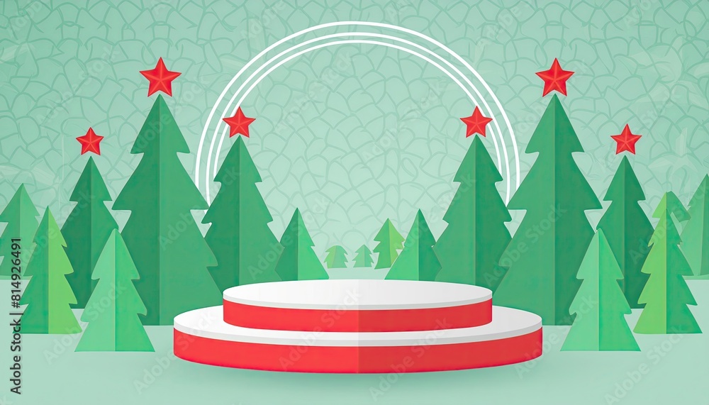 Poster display product podium and element merry christmas to display product or podium empty to display pro