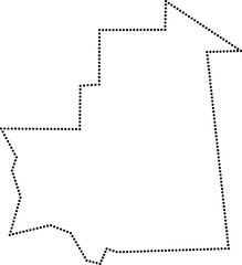 dot line drawing of mauritania map.