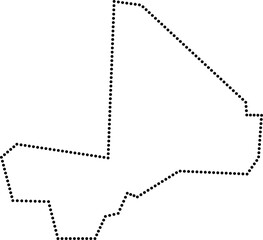 dot line drawing of mali map.