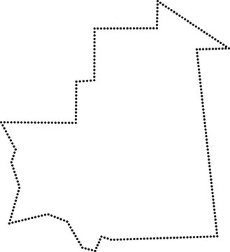recommend clip art: dot line drawing of mauritania map.