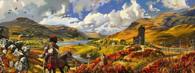 A table is covered with various items, including a mug of beer, candles