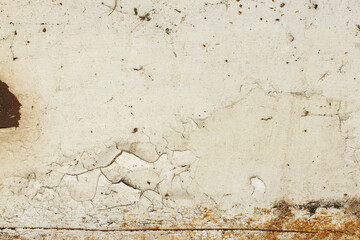 Surface with peeling paint and cracks as background