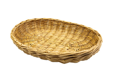 Wicker basket outline isolated on white