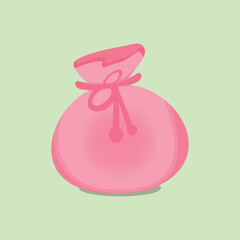 illustration of a pink bag