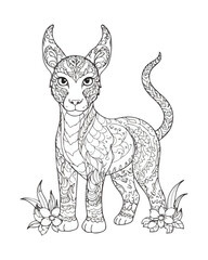 Animal Coloring Book Page  For Kids