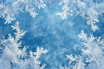 Blue frost pattern wallpaper, winter pattern r, high quality, high resolution