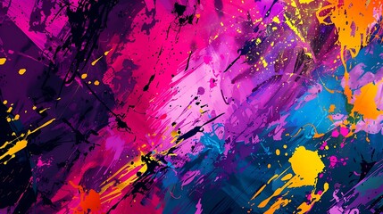 Abstract background multicolored splashes of paint 