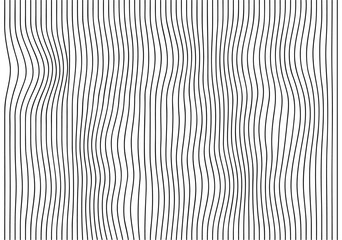 Patrón de líneas negras verticales distorsionadas en fondo blanco.
