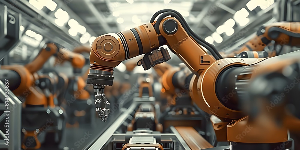 Poster empowering humans with ai robotics and augmented reality for innovation. concept ai robotics, augmen