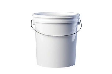White matte paint paint bucket mockup