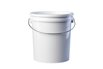 White matte paint paint bucket mockup