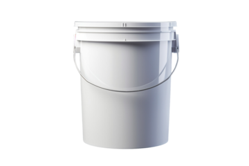 White matte paint paint bucket mockup