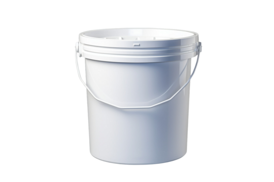 White matte paint paint bucket mockup