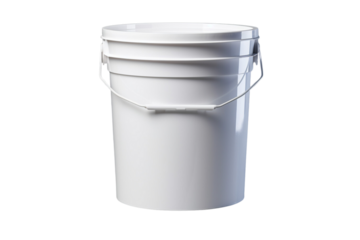 White matte paint paint bucket mockup
