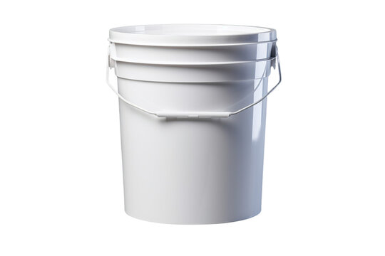 White matte paint paint bucket mockup