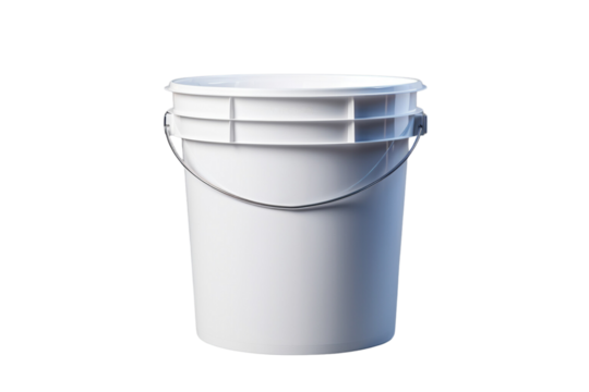 White matte paint paint bucket mockup