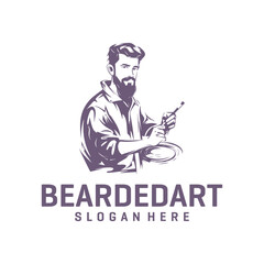 Art men logo vector illustration