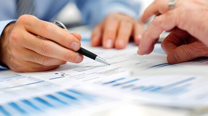 Financial Professionals Discussing Investment Strategies and Savings Plans