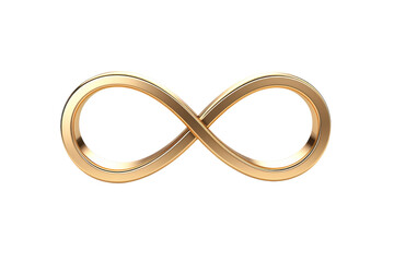 The image is a gold infinity symbol on a black background. It is a symbol of eternity and endless possibilities.
