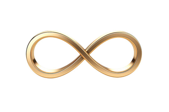 The image is a gold infinity symbol on a black background. It is a symbol of eternity and endless possibilities.