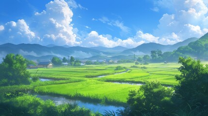 Obraz premium Artistic renderings of whimsical landscapes