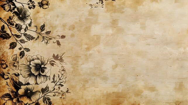 Beige Vintage Letterpress Style Background for Digital Junk Journal