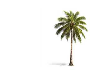 Obraz premium Palm tree with a white background