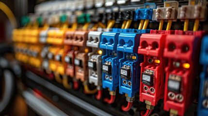 Electrician as they wire the fuse switch box, a crucial step in ensuring safe and effective electrical systems.