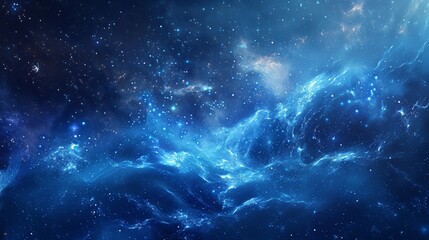 Fototapeta premium Celestial wonderland radiant starlight cosmic dust swirling nebulae backdrop