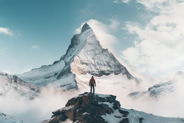 Confronting the majestic mountain.