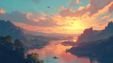 Imaginative depictions of scenic vistas