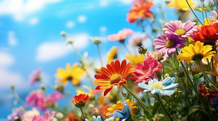 Colorful field. Beautiful wallpaper.