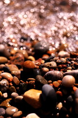 Beach Stones with Beautiful Light
