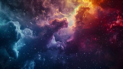 Fototapeta premium Cosmic Nebula with Radiant Energy in Space