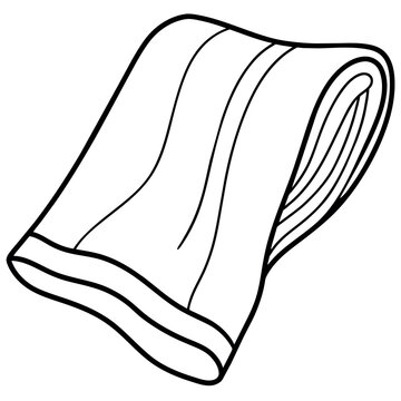 recommend clip art: towel outline coloring book page line art illustration digital drawing