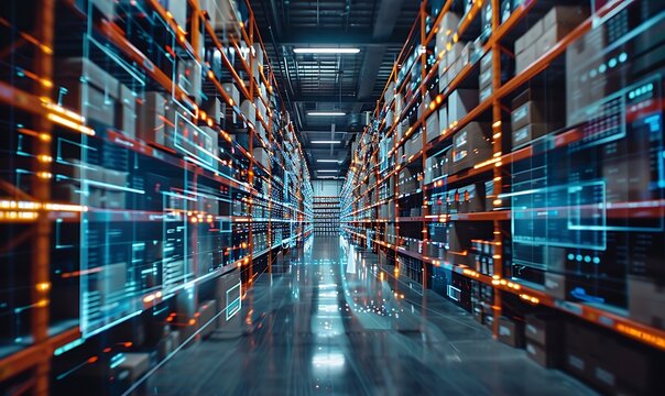 Depict AI-powered image recognition enhancing product sorting