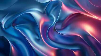 Obraz premium Smooth, silky shapes dominate this beautiful abstract 3D background, creating a visually captivating scene.