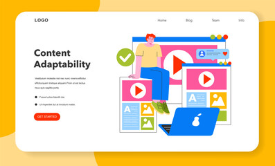 Content Adaptability concept. Vector illustration