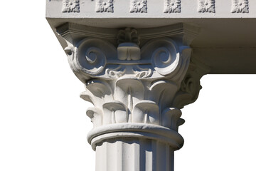Elements of architectural decorations of buildings, columns and capitals, gypsum moldings, wall...