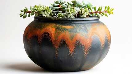 A beautiful succulent plant in a stylish ceramic pot