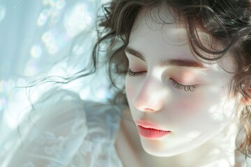 Portrait Dreamy Charming Tender Soft Beautiful - Powered by Adobe
