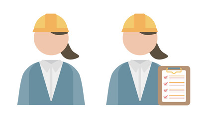 ヘルメット　スーツ女性