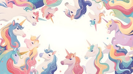Ethereal Unicorns in a Dreamlike Pastel Landscape of Swirling Colors and Captivating Patterns
