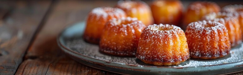 French dessert, Mont Blanc cake, close-up, beautifully presented on a plate with space for text，Baba au Rhum cake，Exquisite French Dessert: Close-up of a Rum Cake with Beautiful Presentation, Perfect 