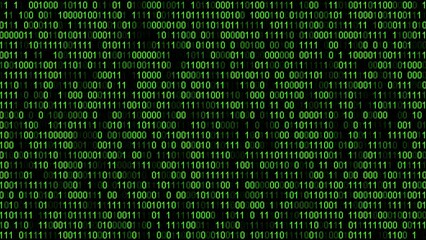 Binary code numbers sequence animation - Powered by Adobe
