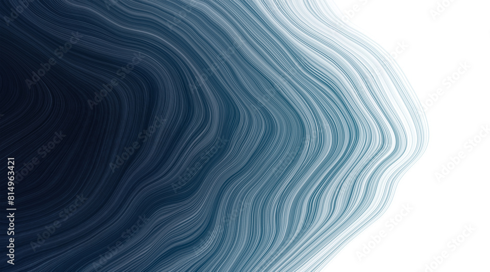 Aufkleber Abstract watercolor paint background dark blue gradient color with fluid curve lines texture and white space for text